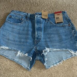 NWT Levi's Distressed Blue Jean Shorts